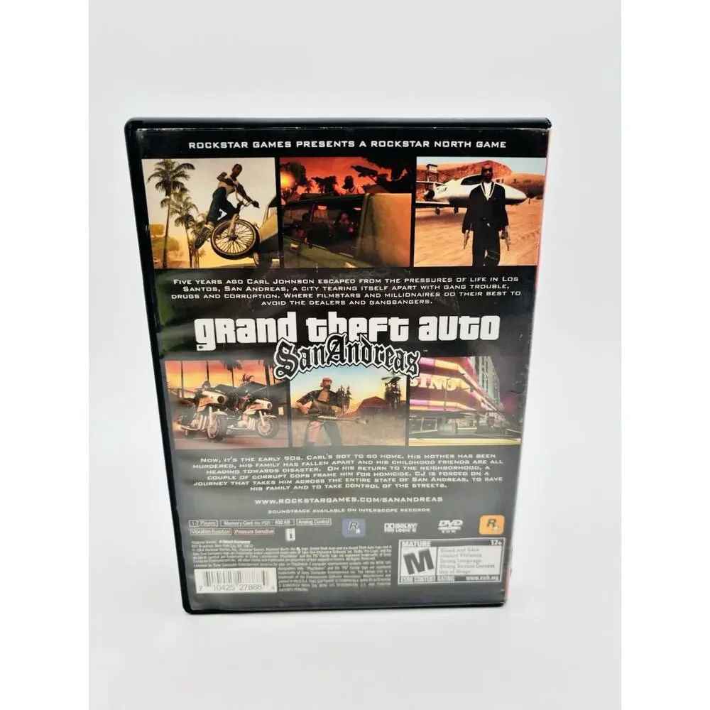 GTA San Andreas PS2 Greatest Hits Tested and Working No Manual No Map